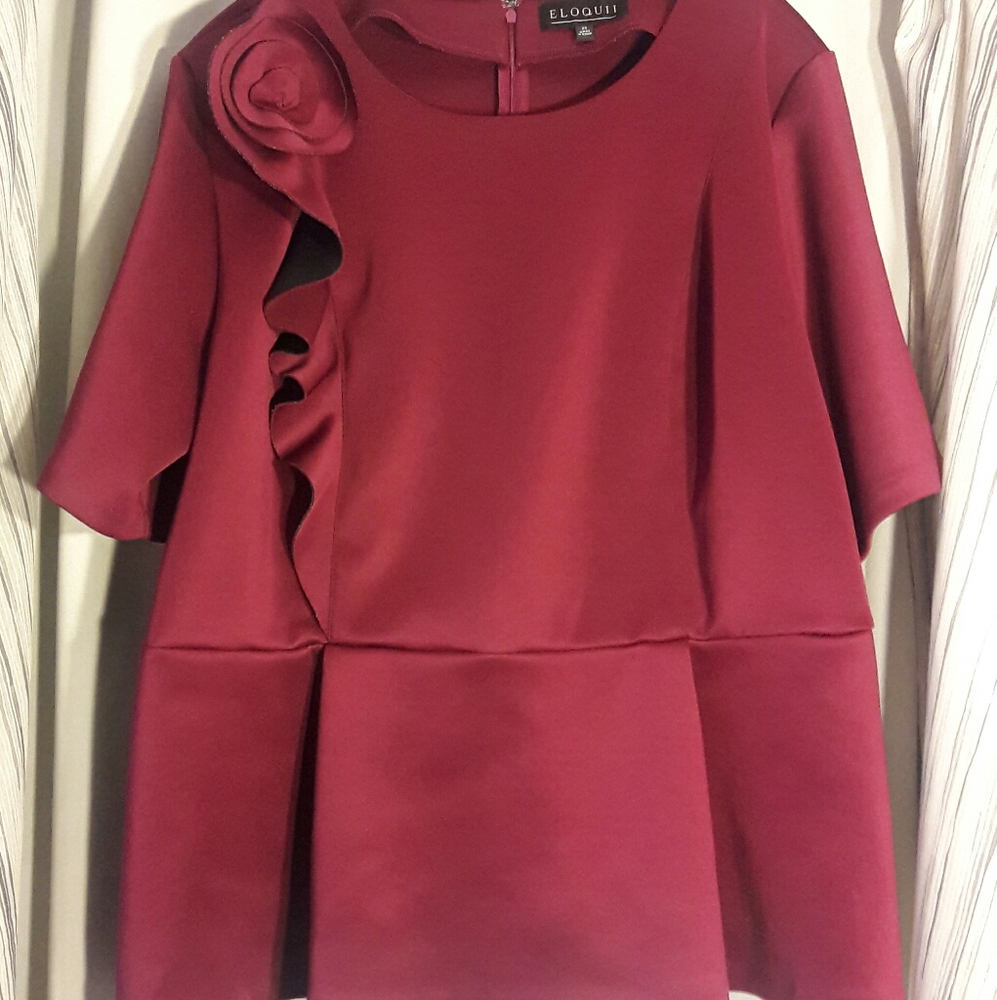 Peplum scuba top